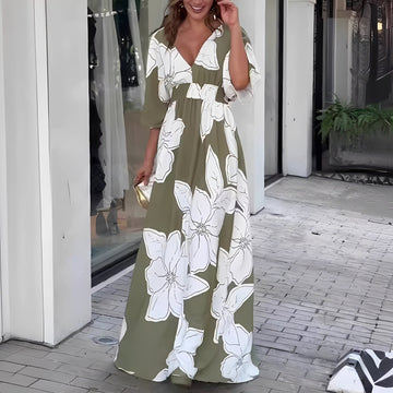 Alessia - Fashionable Loose Floral Dress