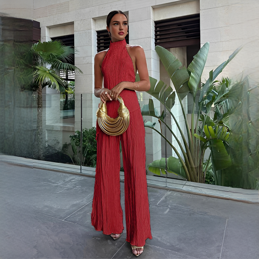 Elvissa - Chic set with top and wide pants