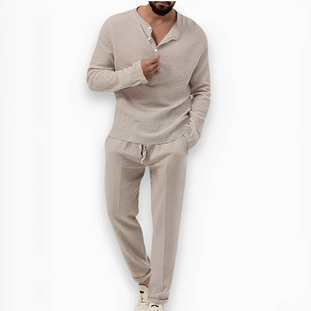 Eduard - Men's summer pants and top ensemble