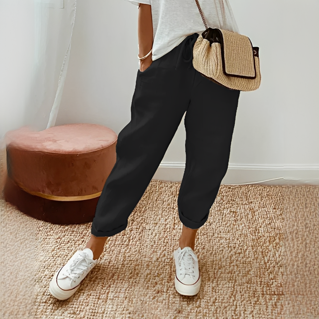 Whitney - Relaxed Elastic Waist Pants