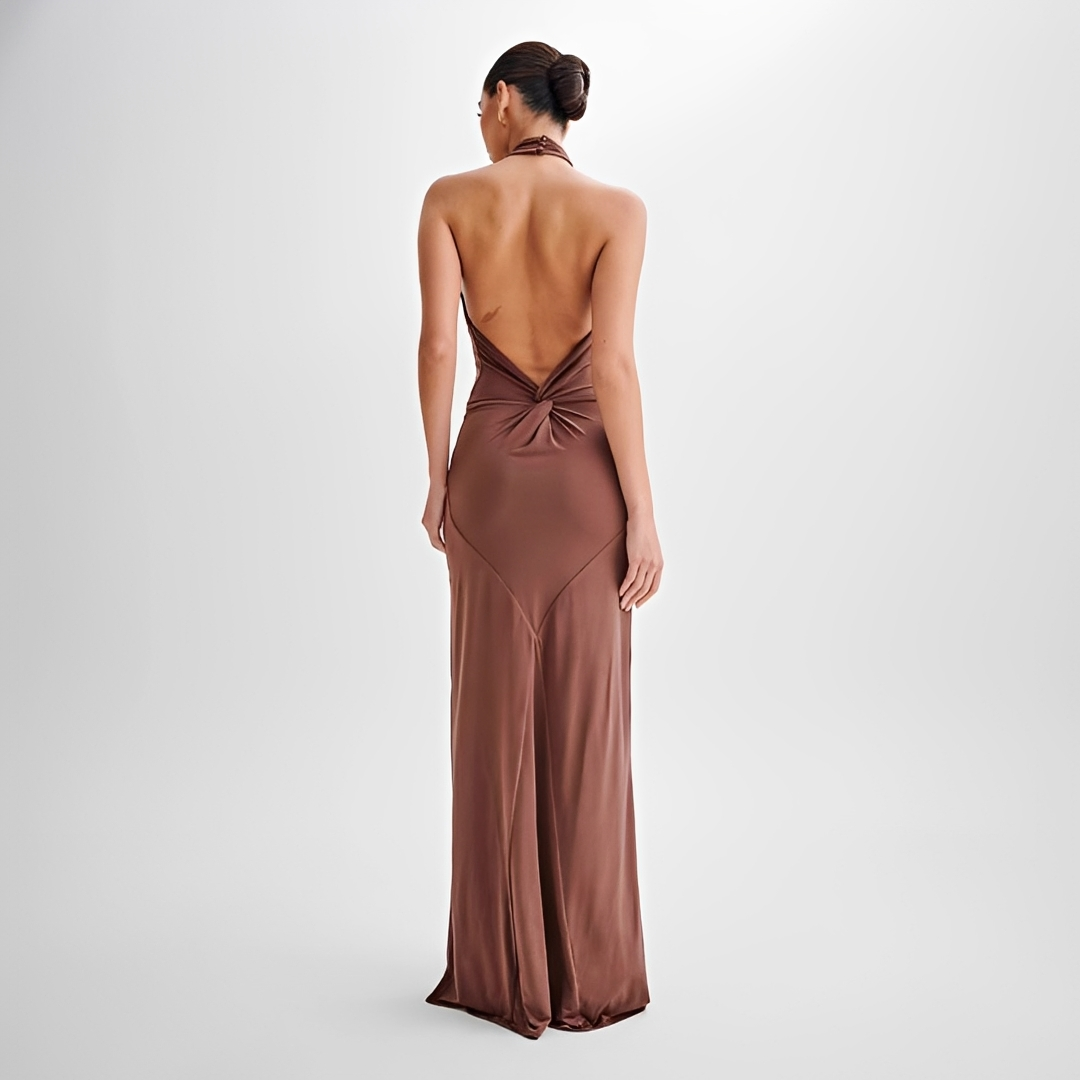 Mabel - Elegant Open-Back Maxi Dress