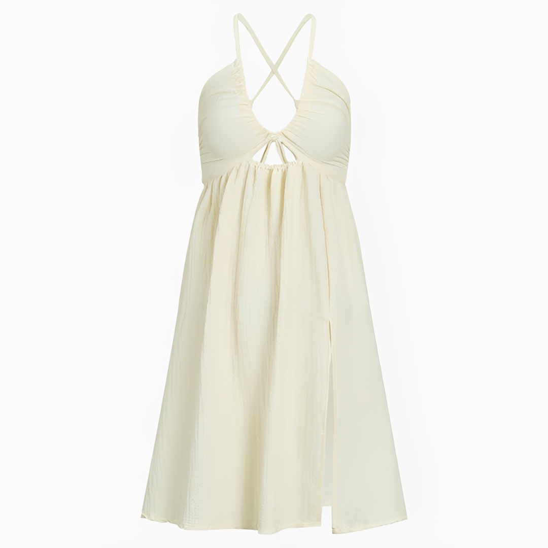Edna - Elegant Halter Midi Dress