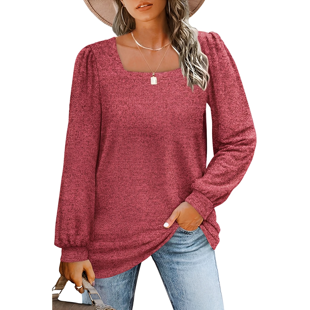Jaylin - Chic Square Neck Shirt