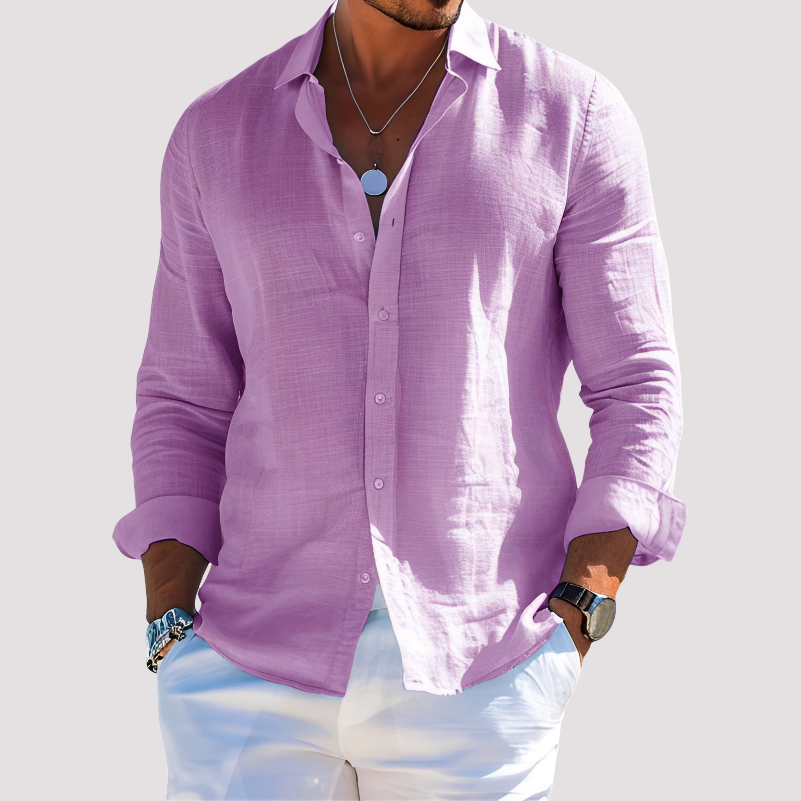 Dale – Men's long-sleeve shirt – Relaxed and casual