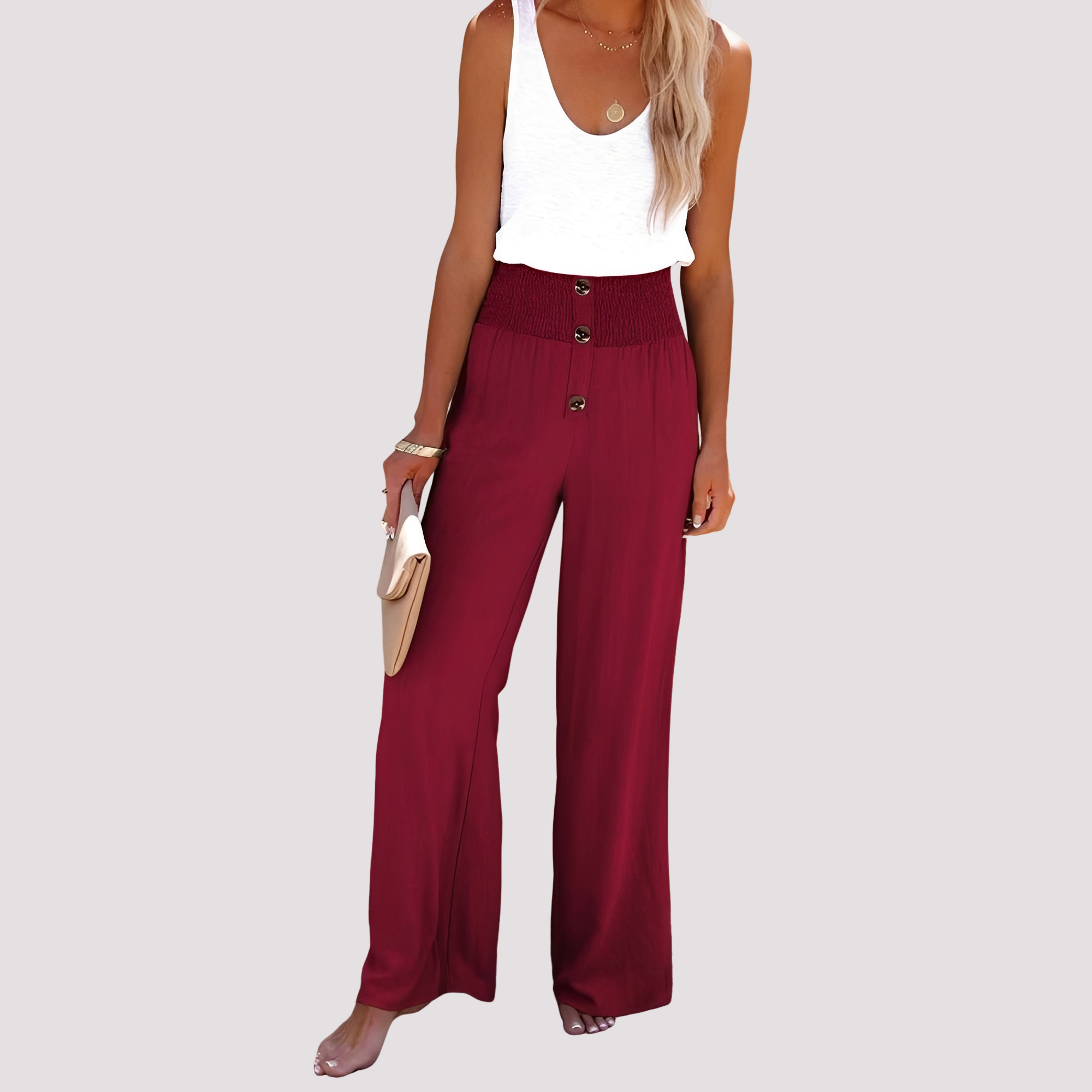 Christa - Relaxed Fit High-Waisted Pants