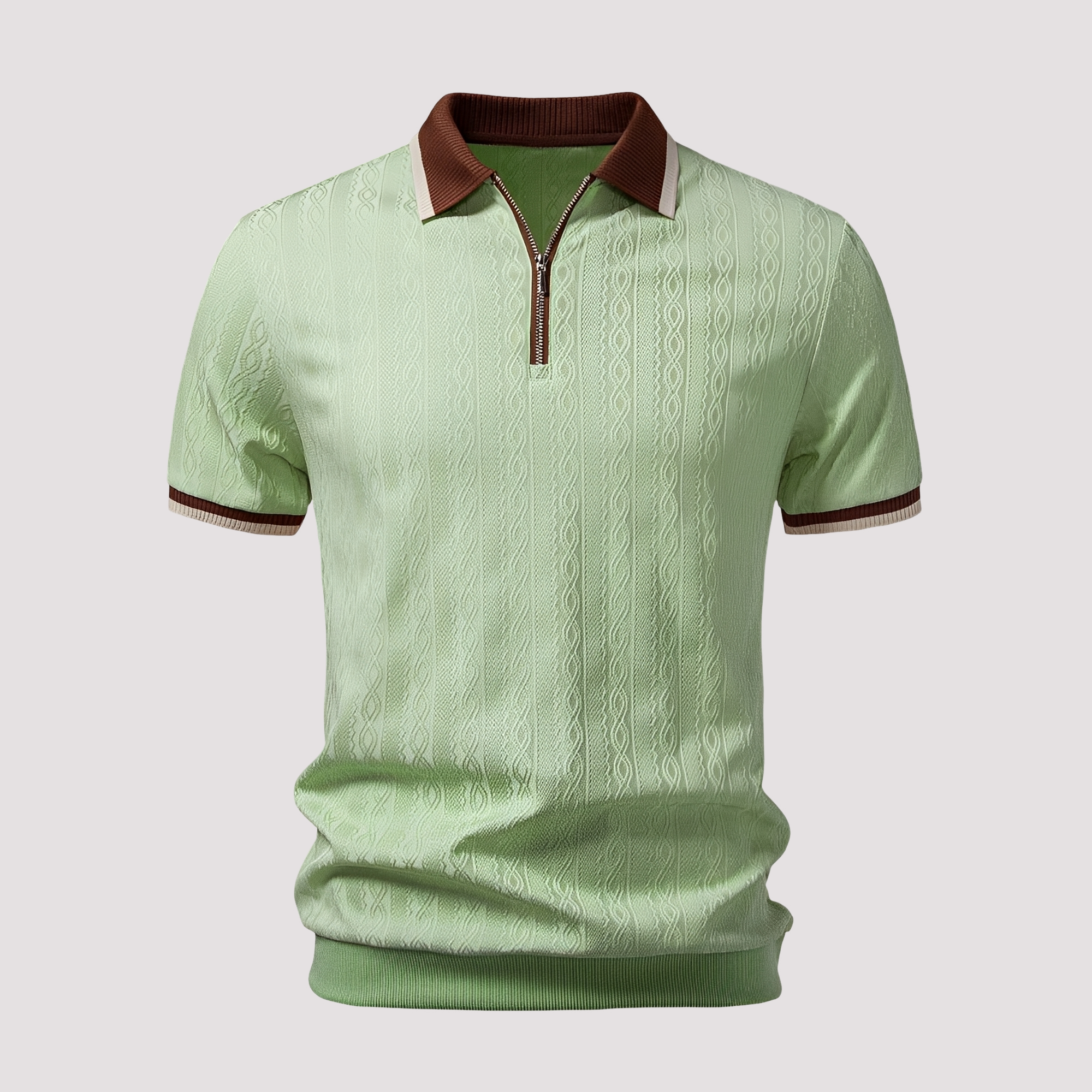 Bryn - Trendy Zip-Up Polo Shirt