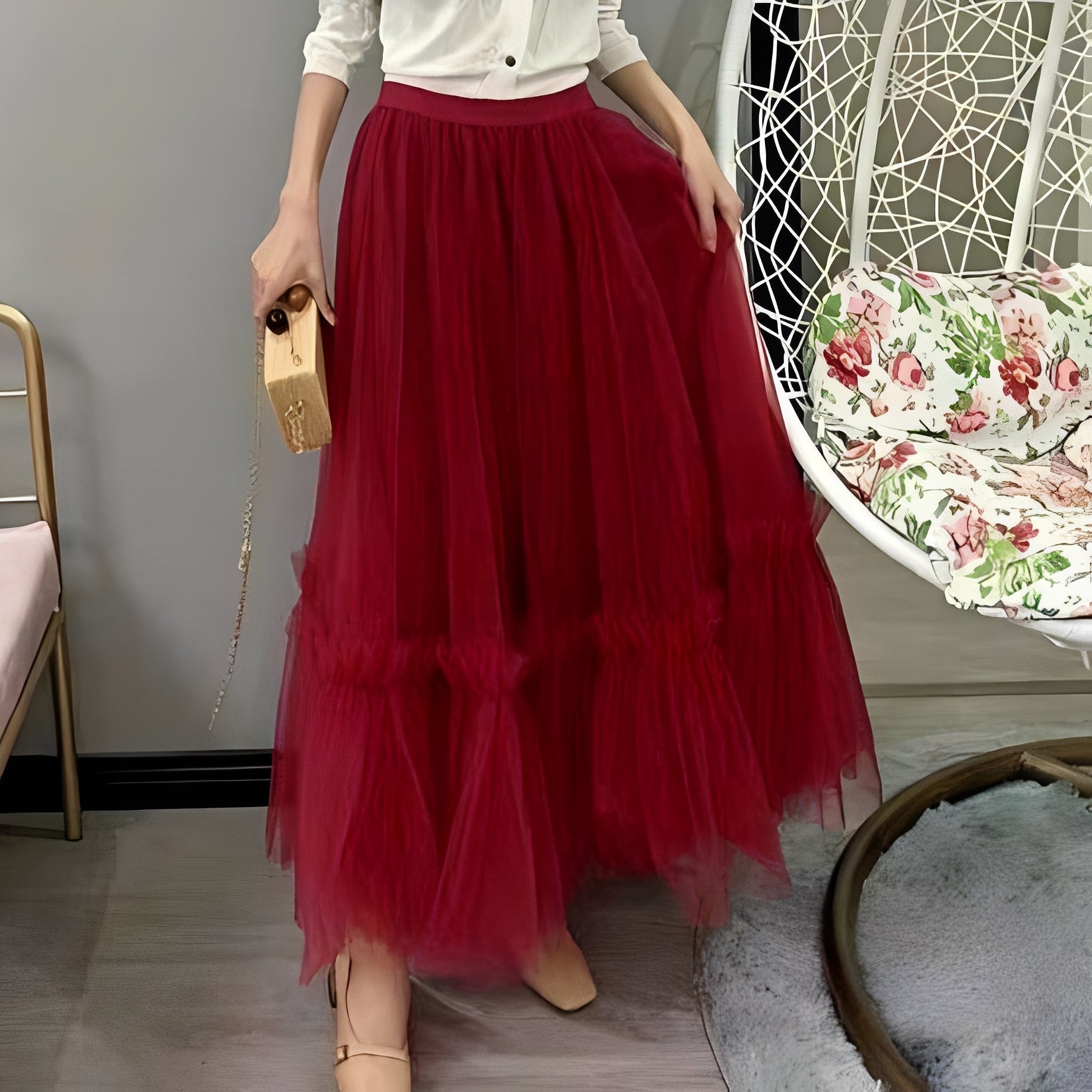 Madeline - Women’s Trendy Ruffle Skirt