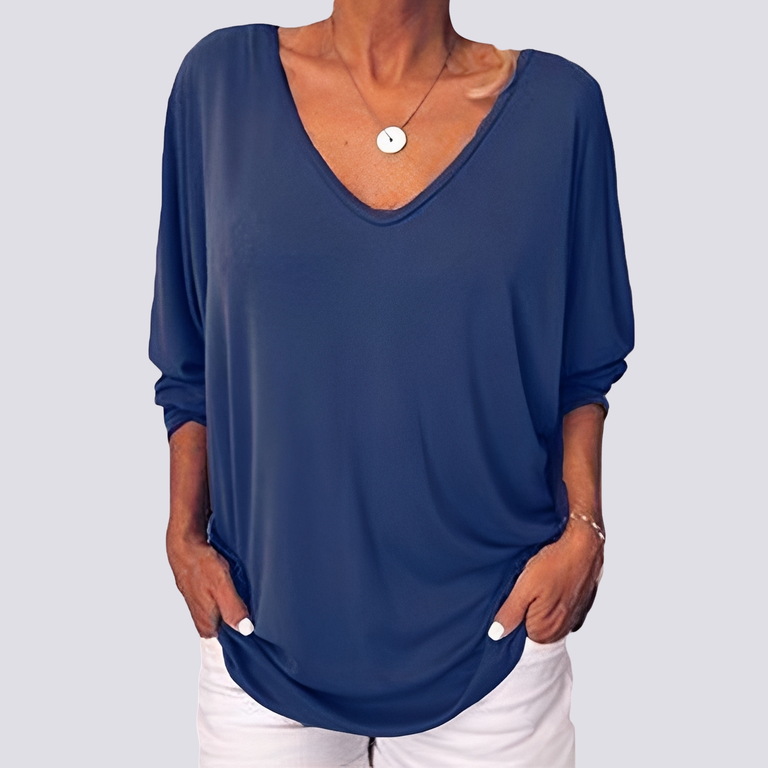 Bernice - Stylish top with a button-up back