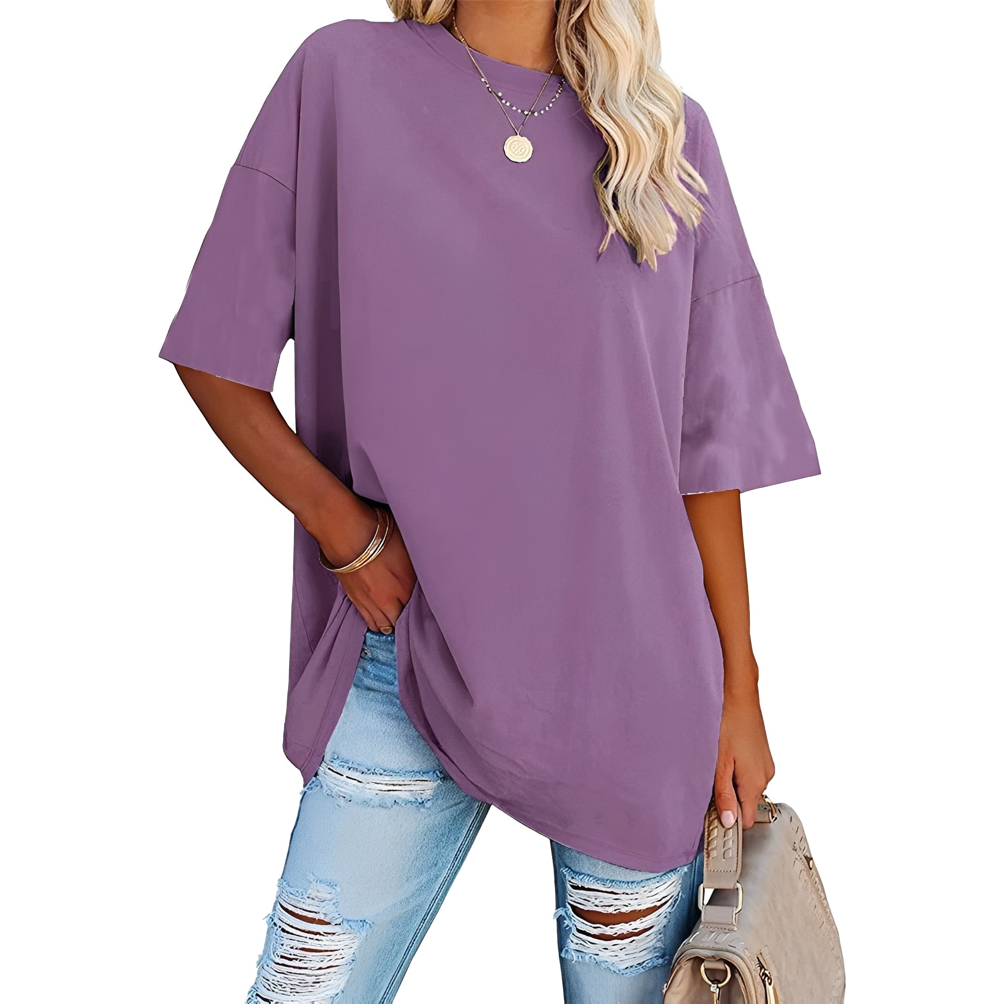 Alice - Loose Fit T-shirt with Dropped Shoulders