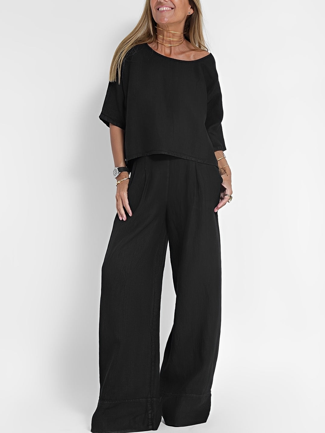 Leona - Easygoing Loose Two-piece Outfit