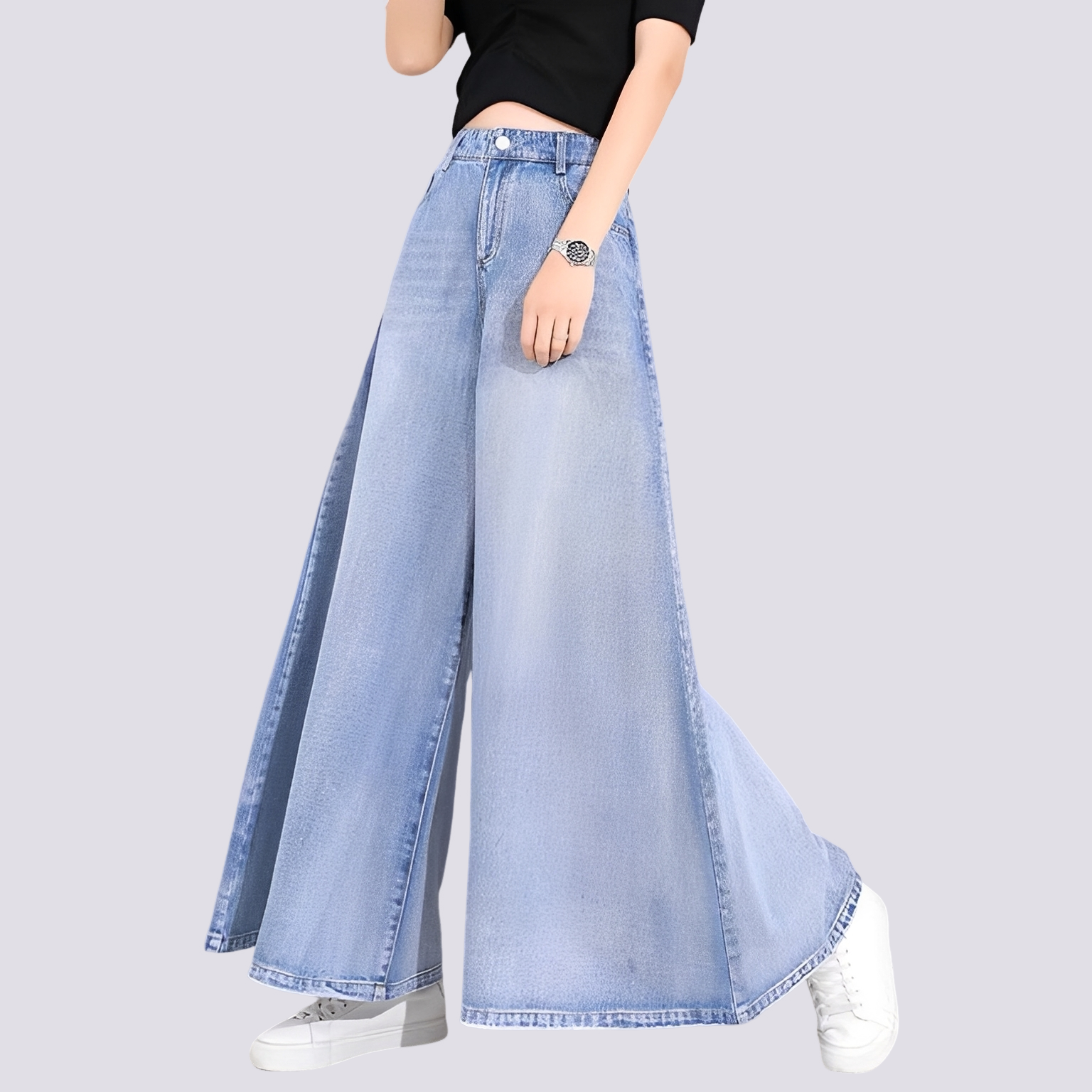 Cassie - Women's stylish wide-leg jeans