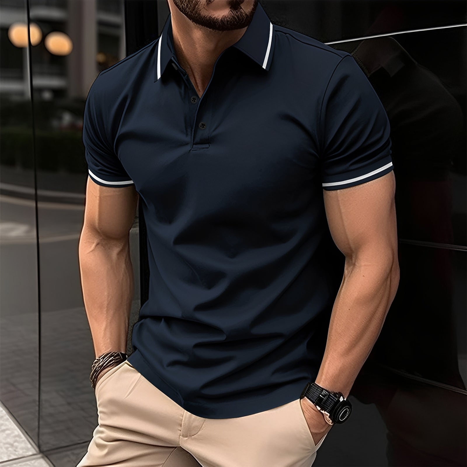 Frank - Stylish Lapel Polo Shirt