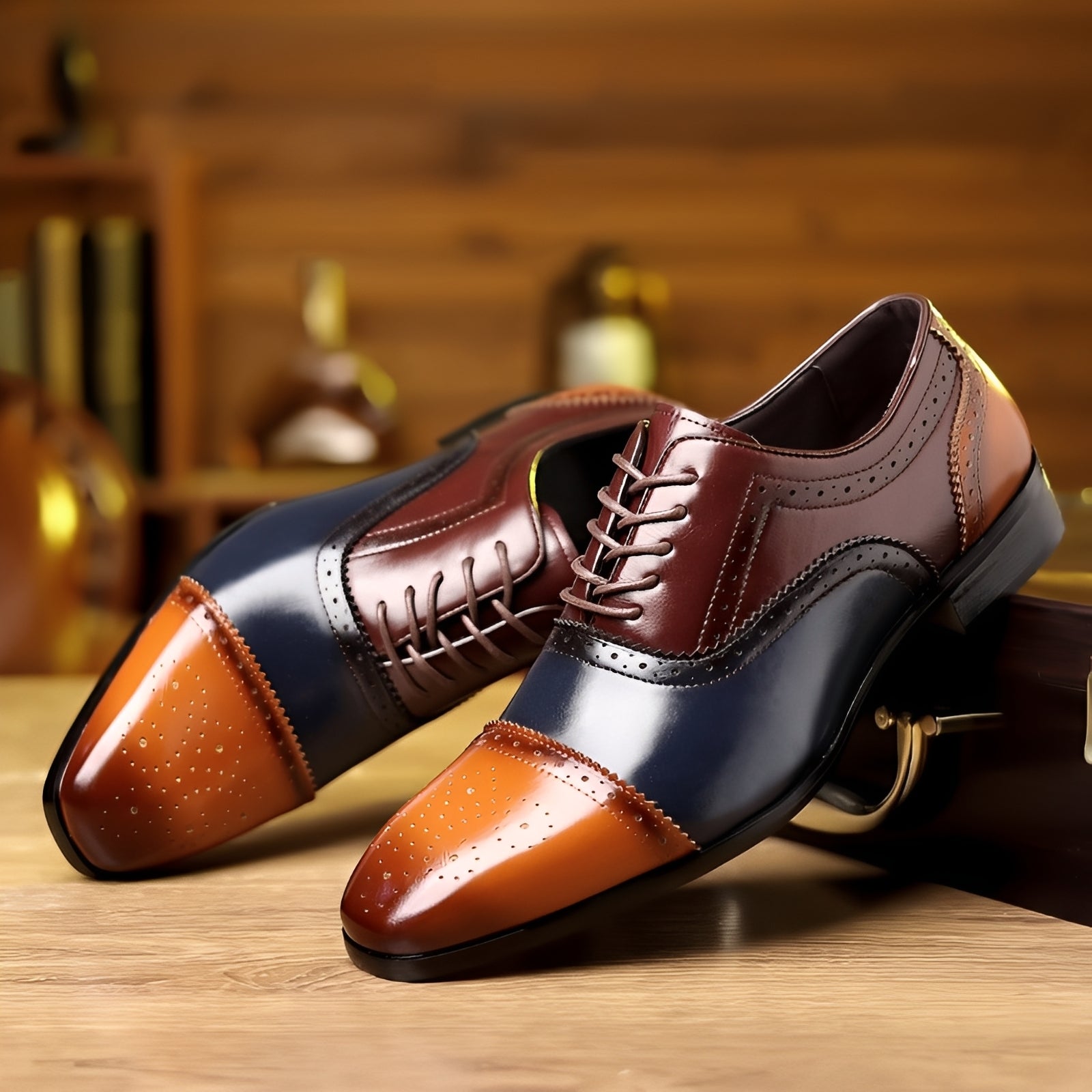 Ronan - Men's vintage-style pointed shoes