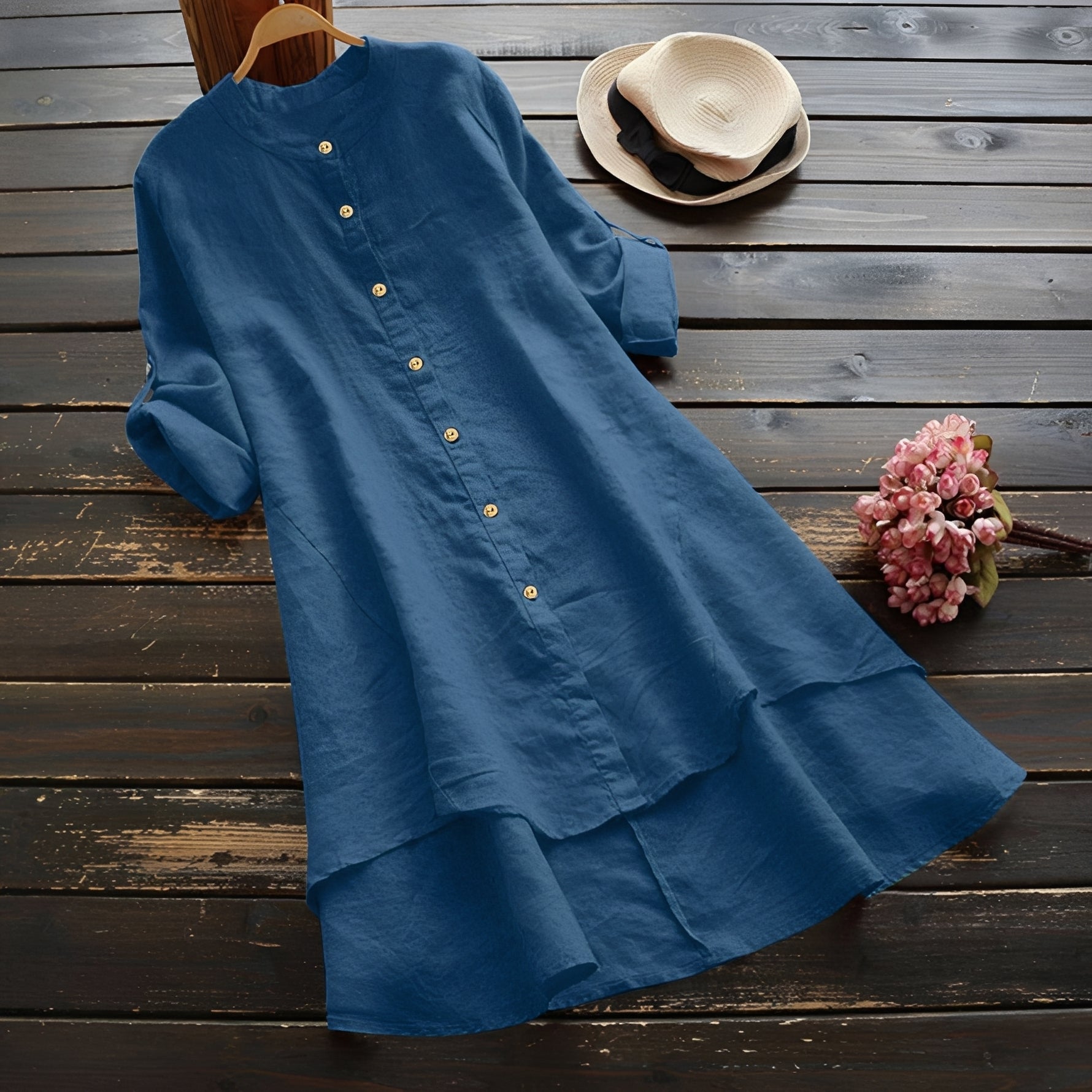 Mildred - Stylish Dress with Buttons