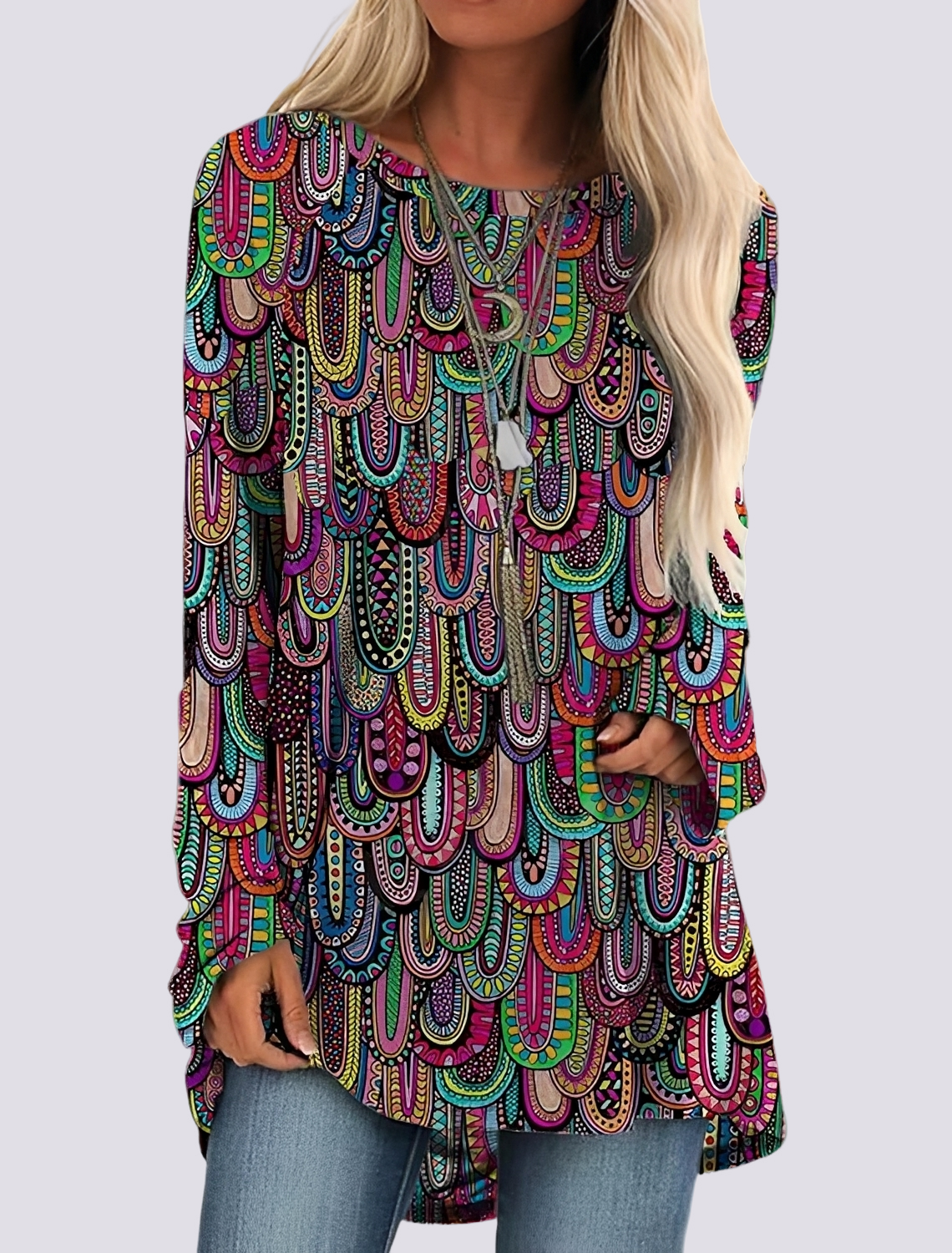 Monica - Stylish Ethnic Shirt Dress