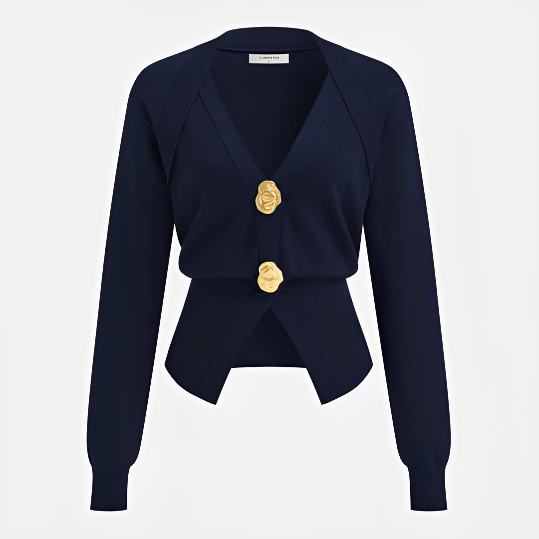 Kisha - Sophisticated V-Neck Cardigan