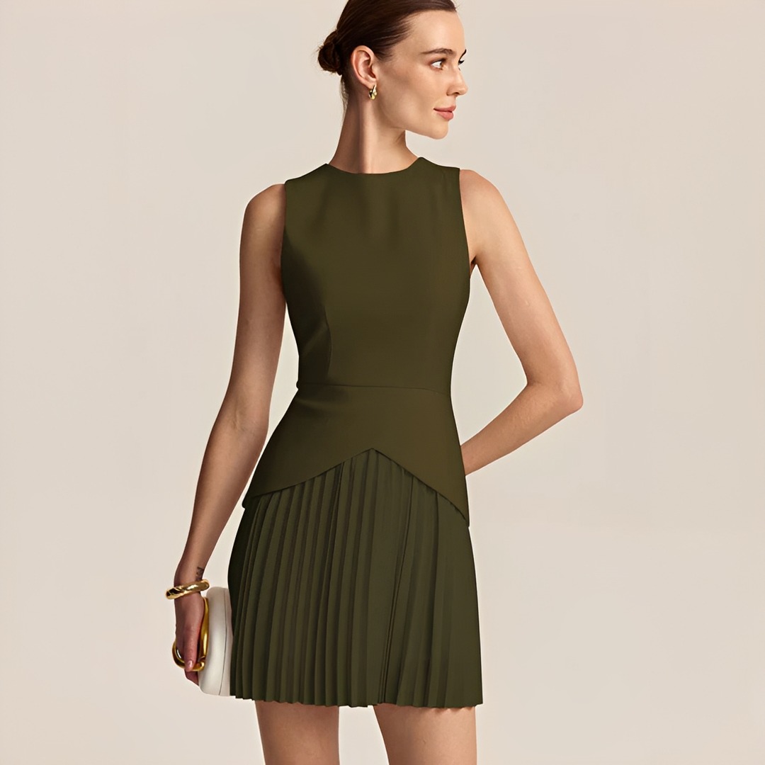 Zetian - Pleated Short Dress