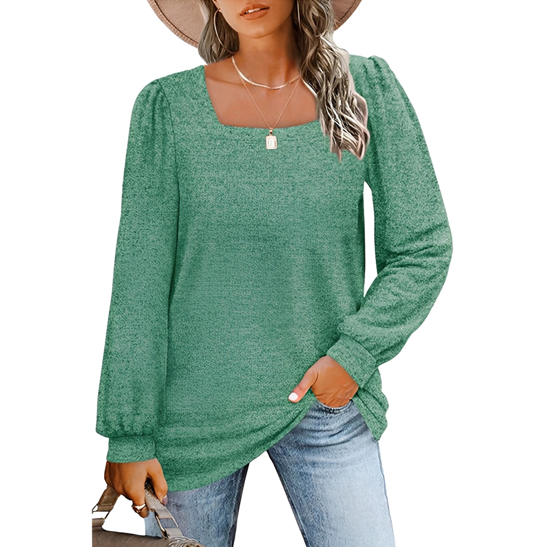 Jaylin - Chic Square Neck Shirt