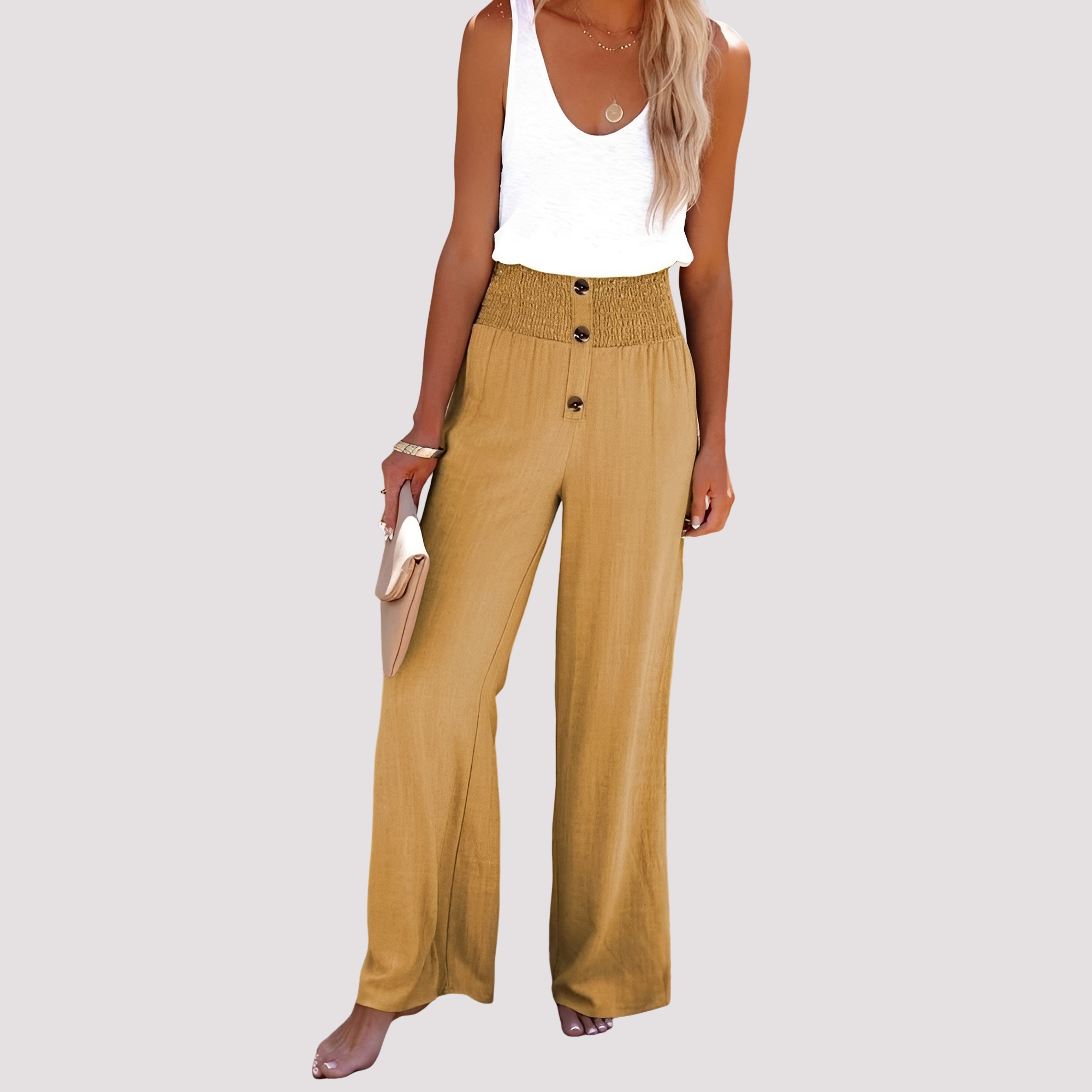 Christa - Relaxed Fit High-Waisted Pants