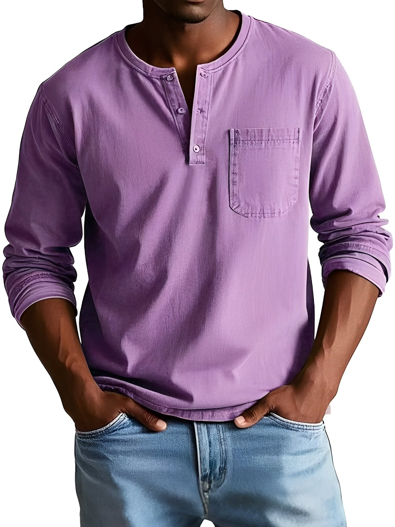 Steve - Men's easygoing long-sleeve shirt
