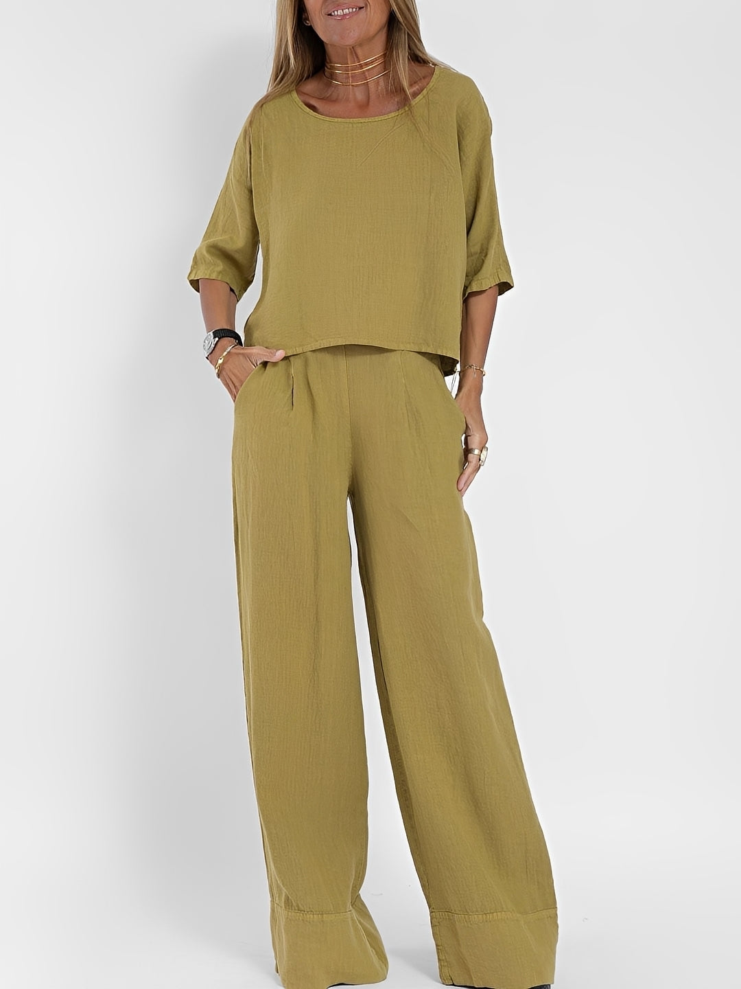 Leona - Easygoing Loose Two-piece Outfit