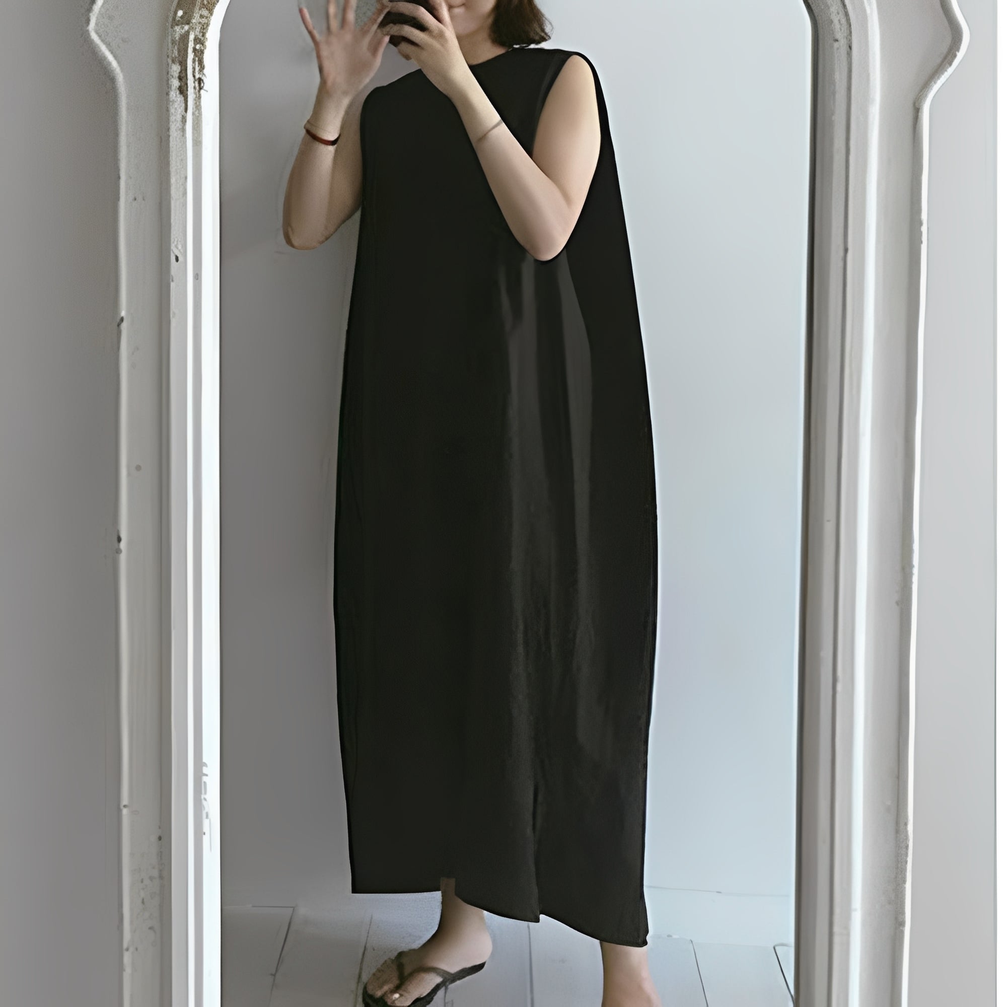 Carly - Women's sleeveless casual pleated dress