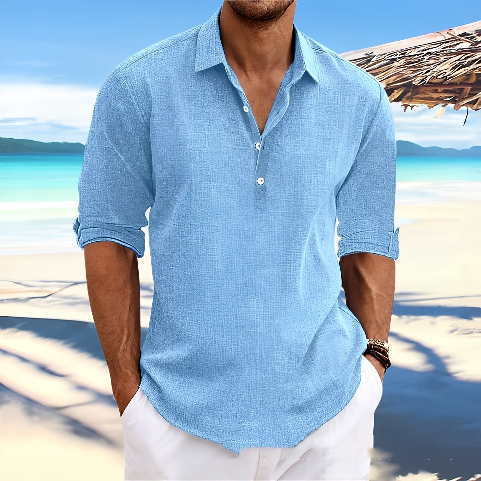 Ricky – Men's long-sleeve shirt – perfect for comfortable, warm days