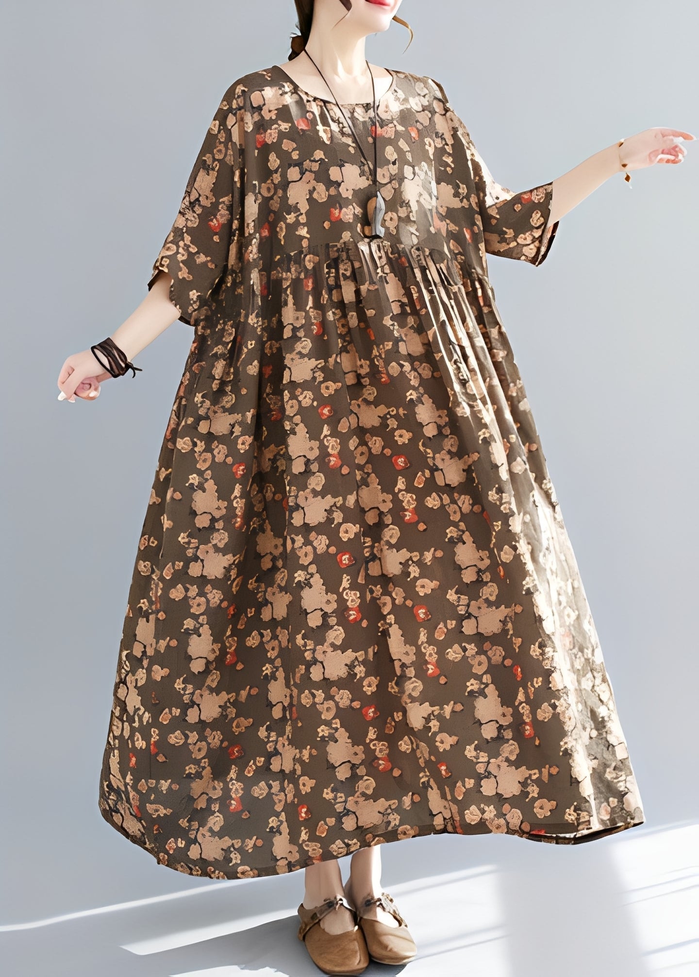 Mariam - Stylish, loose-fitting women's dress with a wide hem