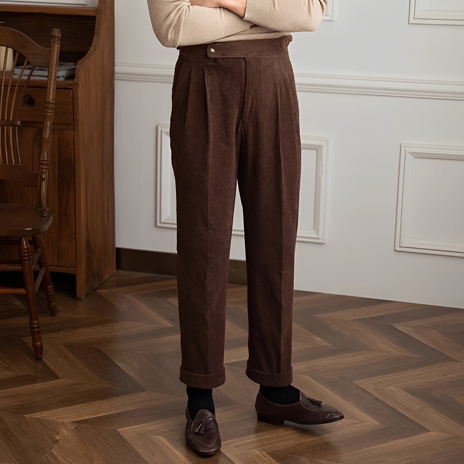 Rafael - High Waist Patterned Pants
