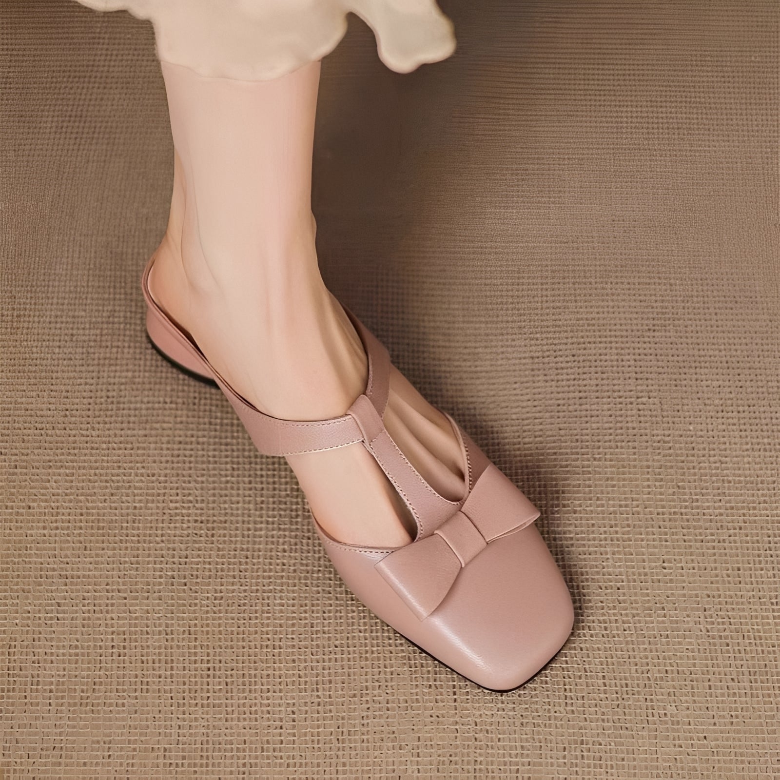 Jean - Trendy Bow Slip-on Sandals