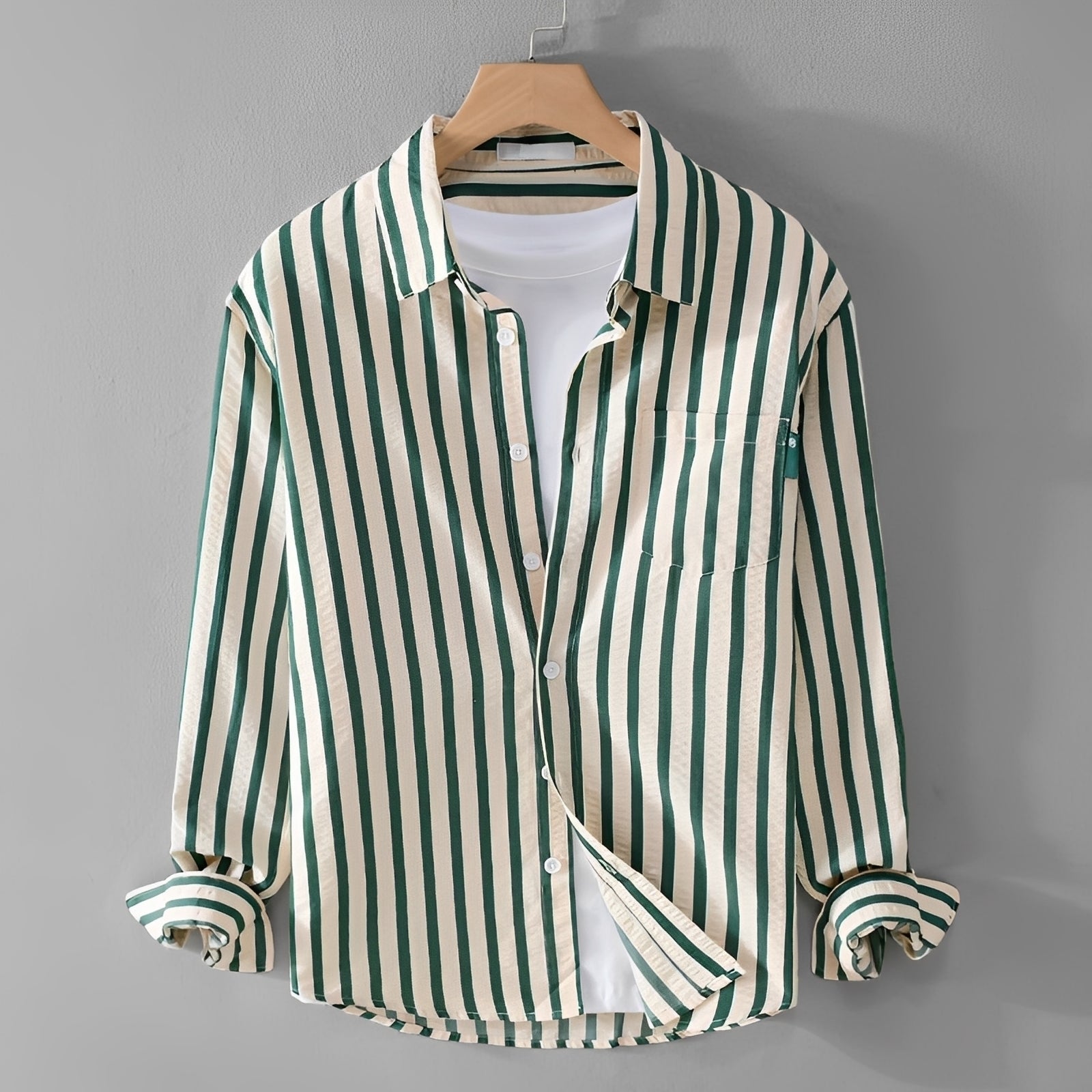 Marvin - Trendy Striped Long Sleeve Shirt