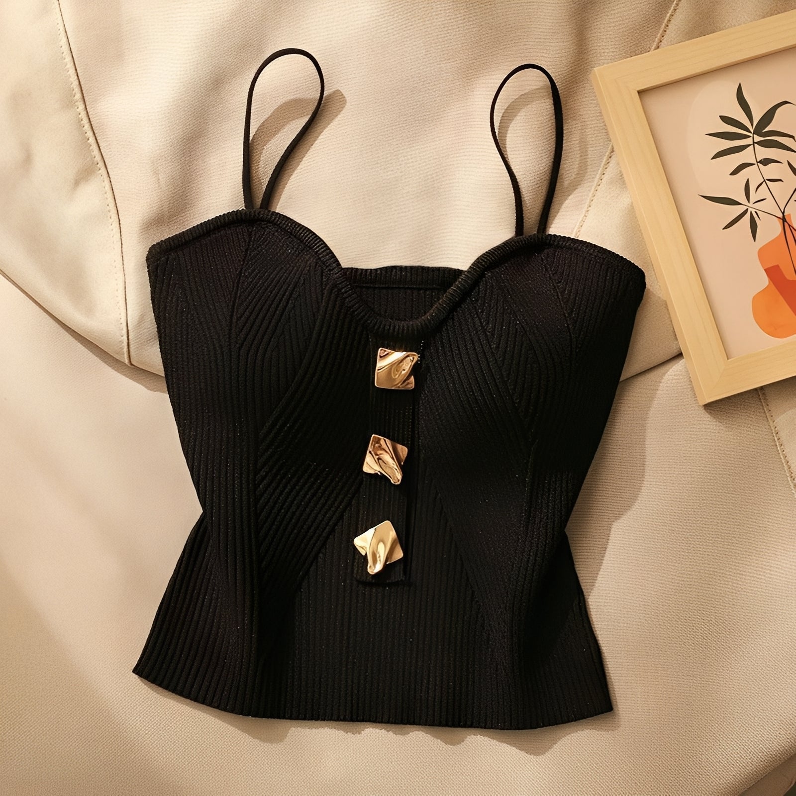 Ameera - Fashionable Ribbed Corset Top