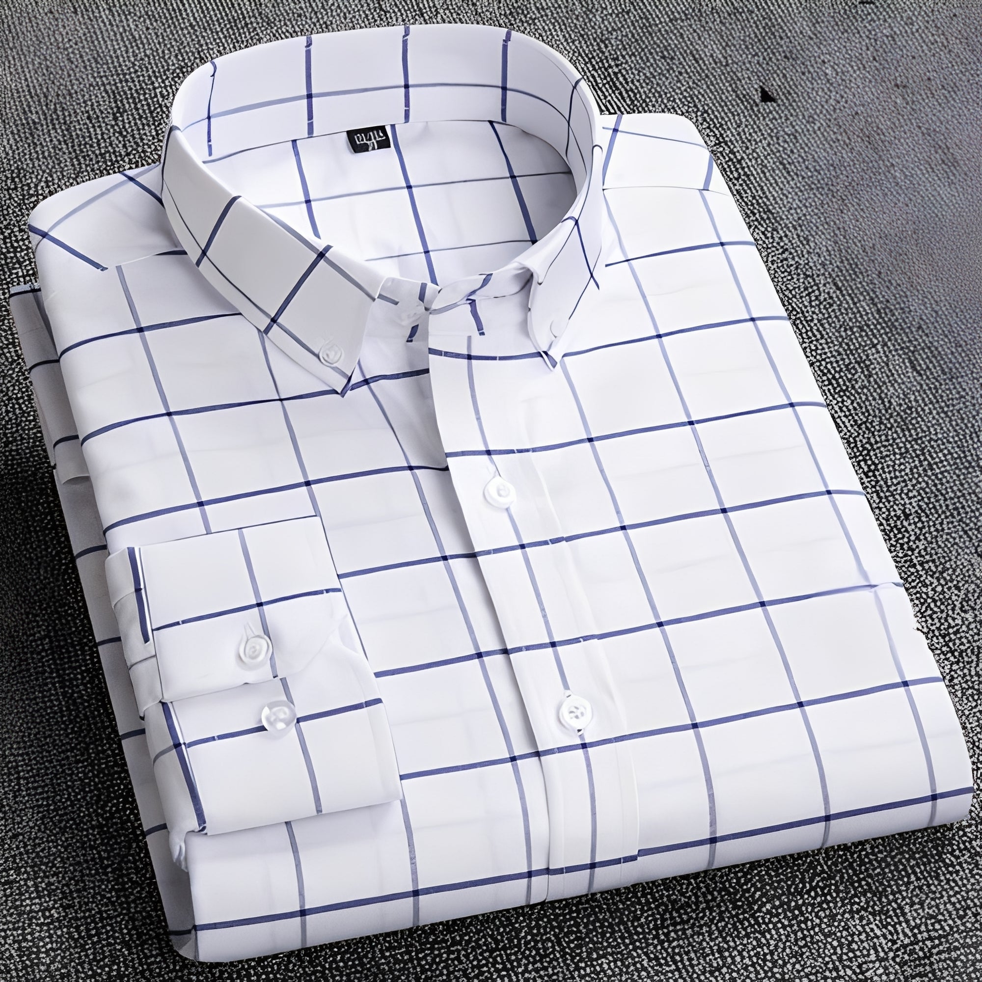 Jezriel - Stylish men's long sleeve plaid shirt