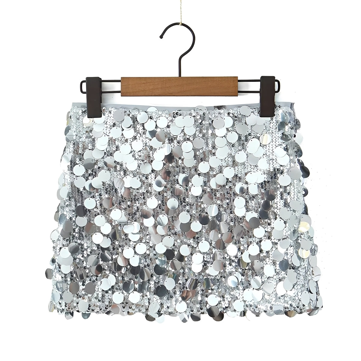 Abbey - Chic Glossy Mini Skirt