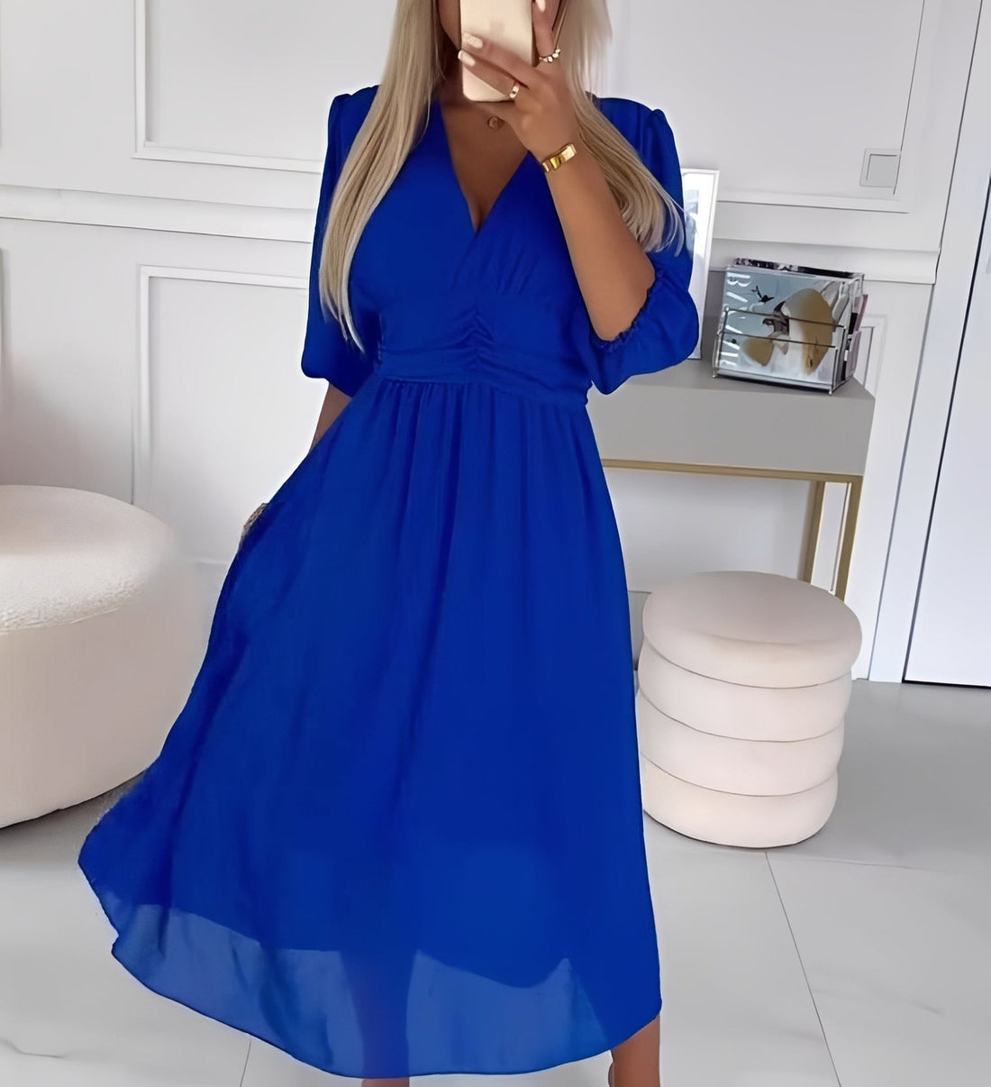 Aysha - Midi Dress with Extended Sleeves
