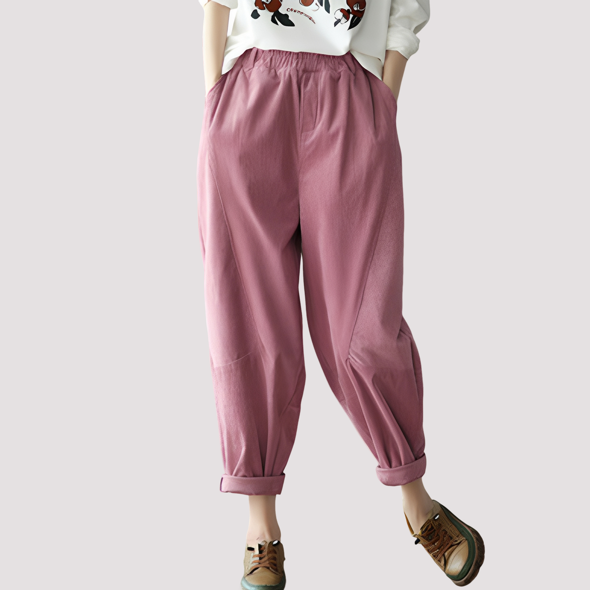 Stella - Casual harem pants with elastic waistband for women