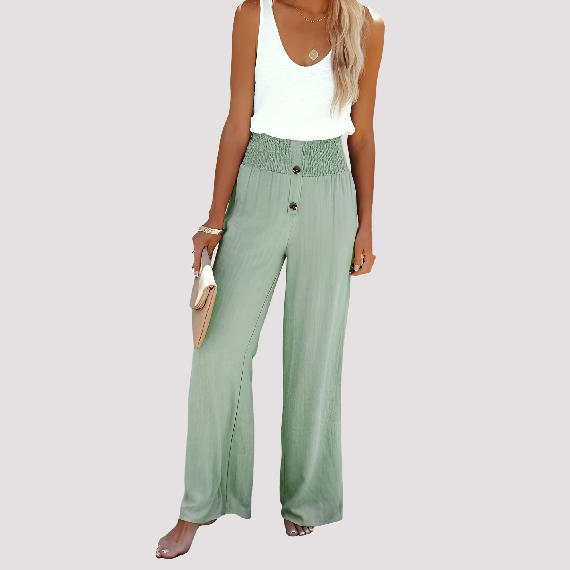Christa - Relaxed Fit High-Waisted Pants