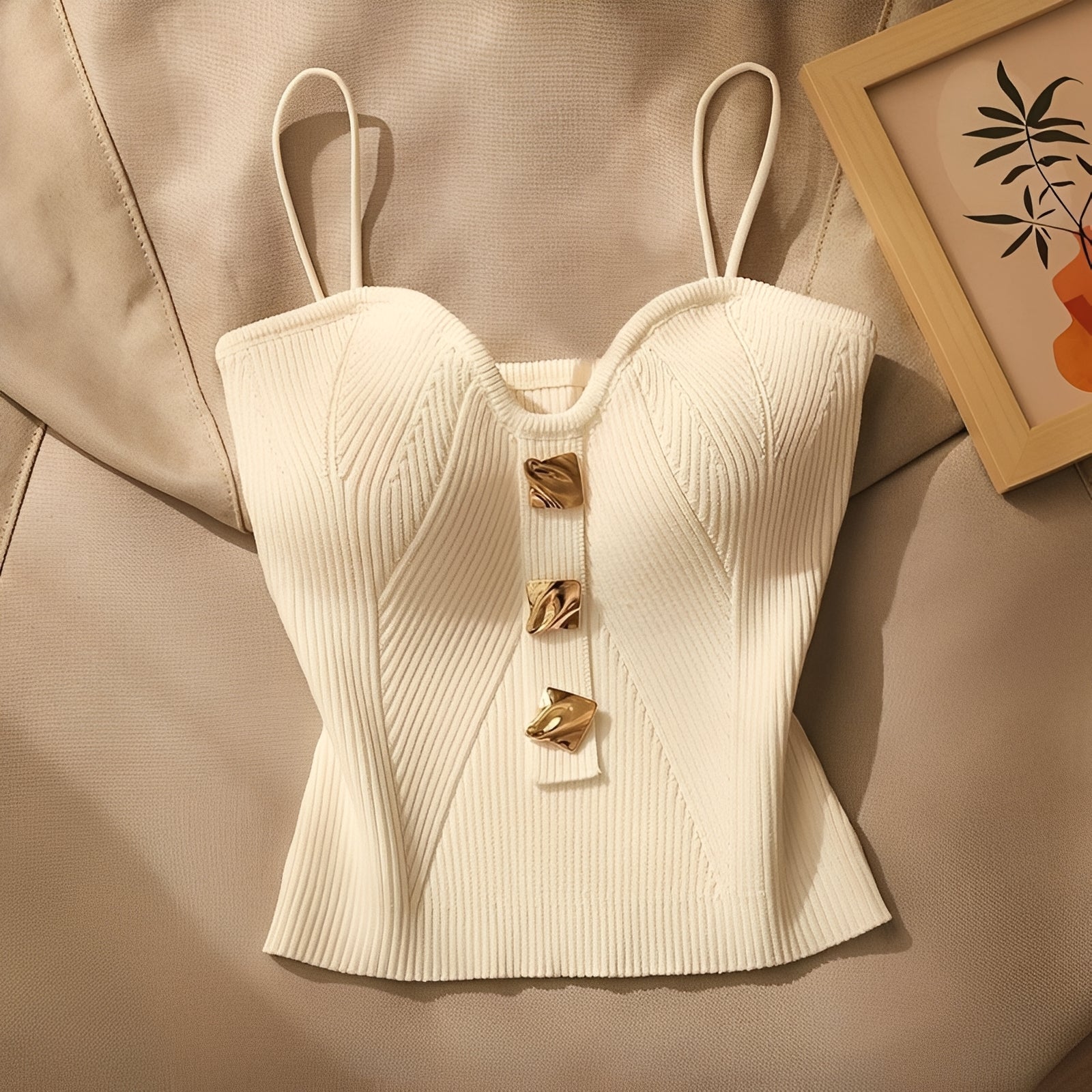 Ameera - Fashionable Ribbed Corset Top