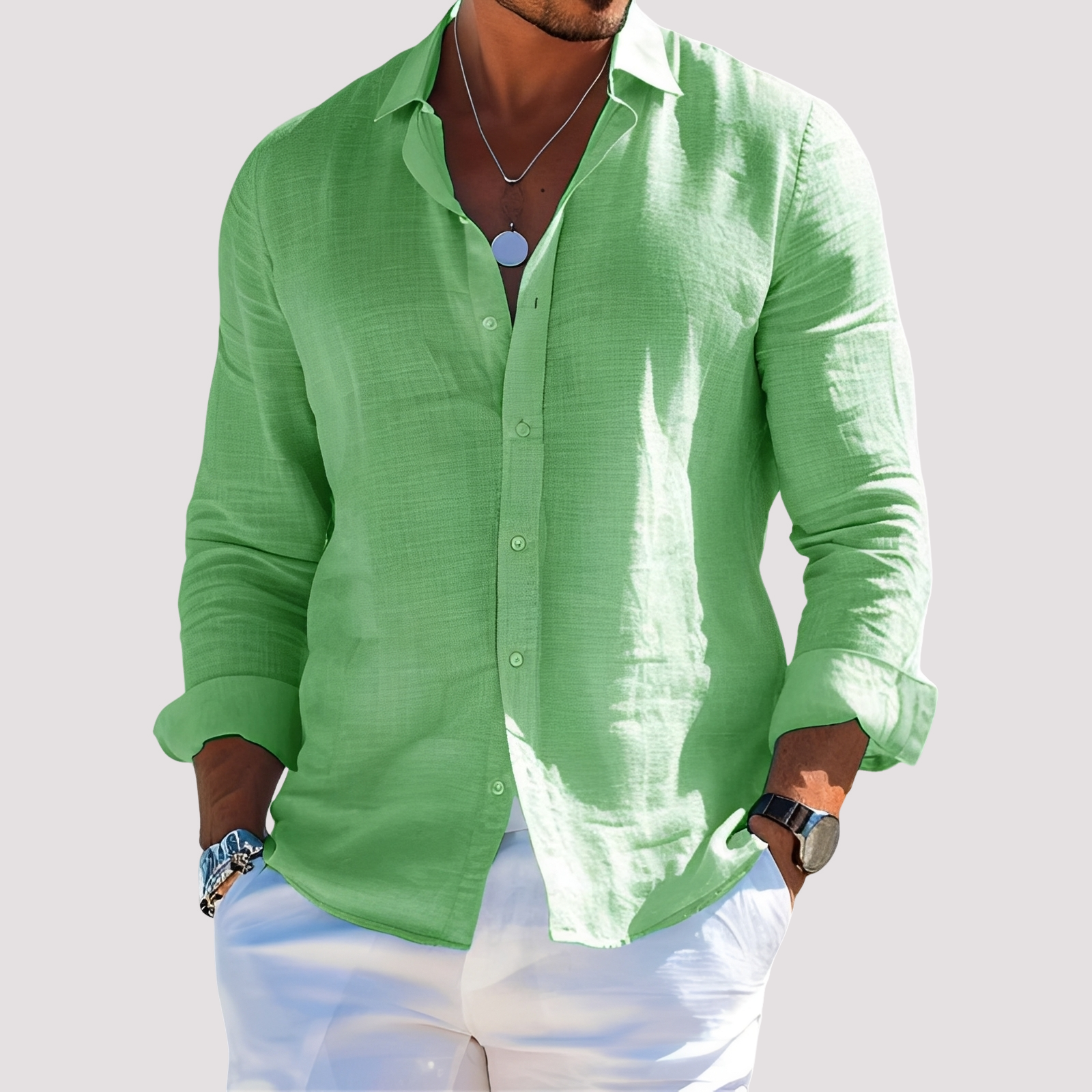 Dale – Men's long-sleeve shirt – Relaxed and casual