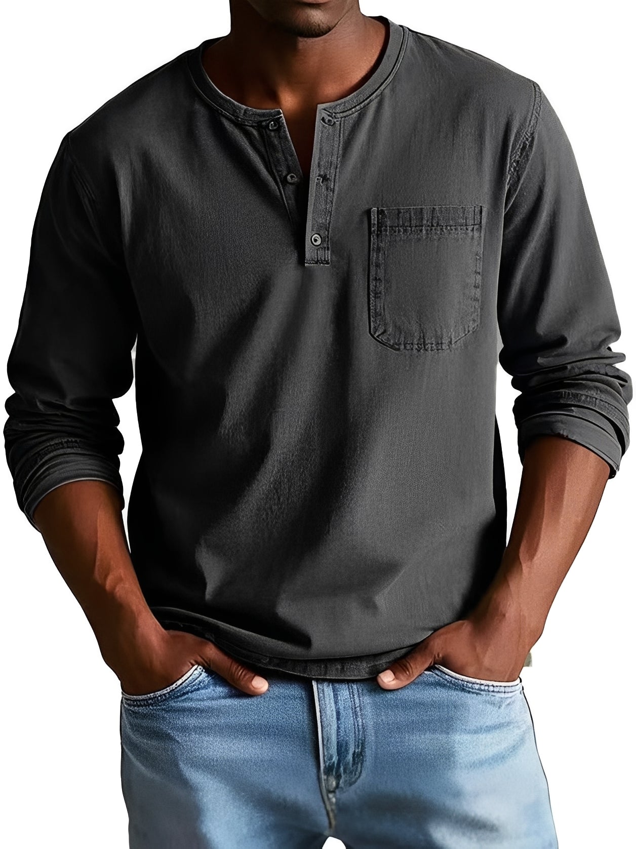 Steve - Men's easygoing long-sleeve shirt