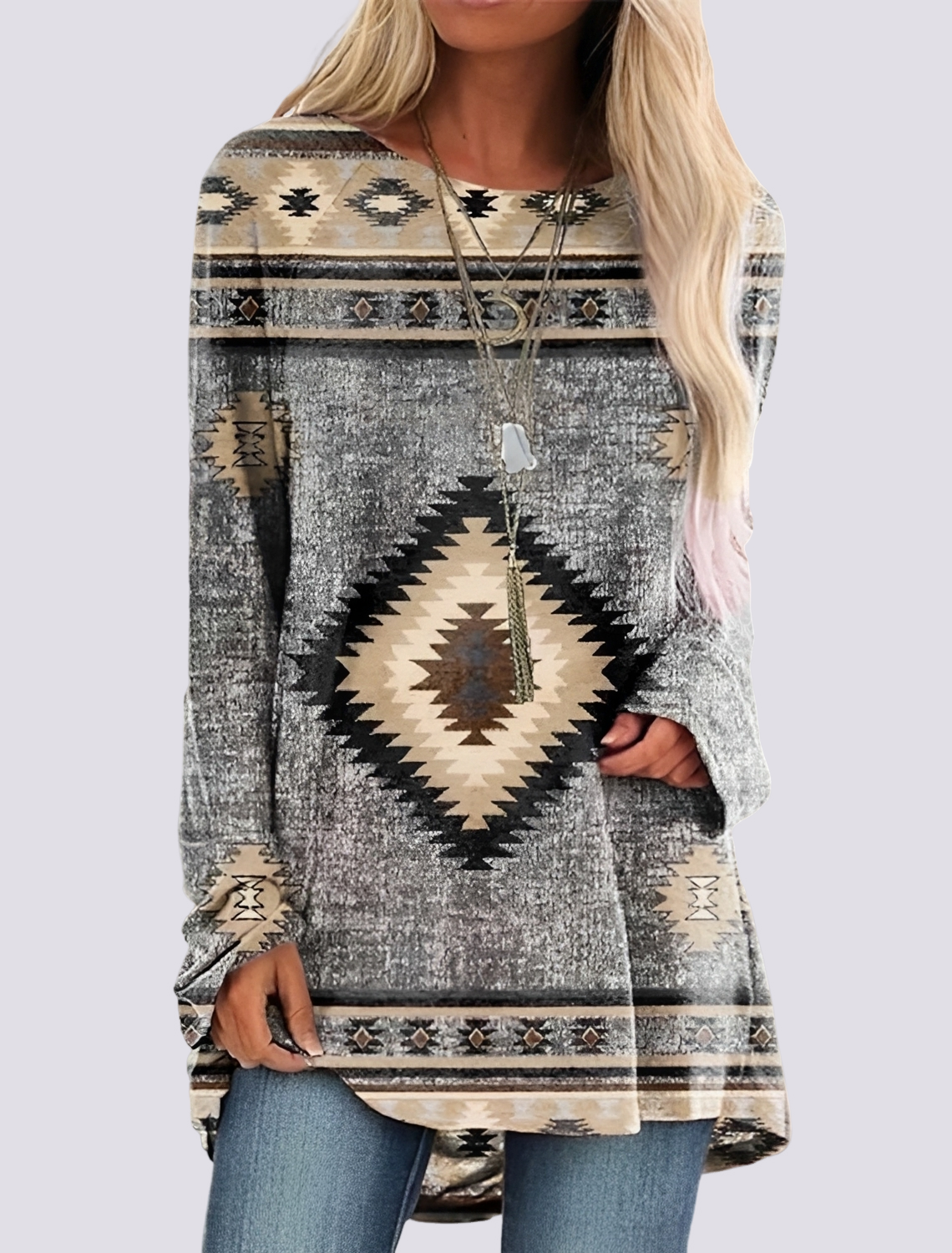 Monica - Stylish Ethnic Shirt Dress