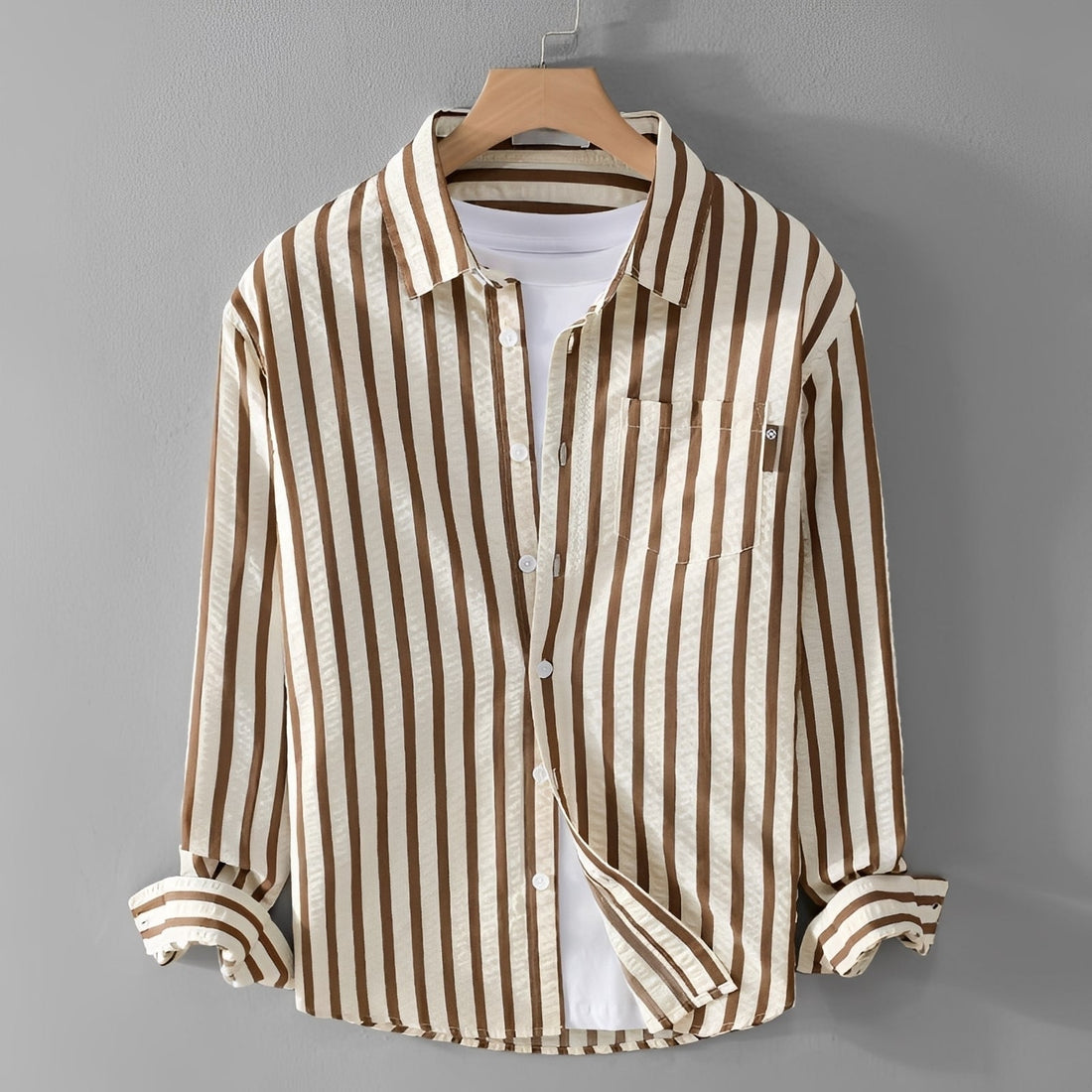 Marvin - Trendy Striped Long Sleeve Shirt