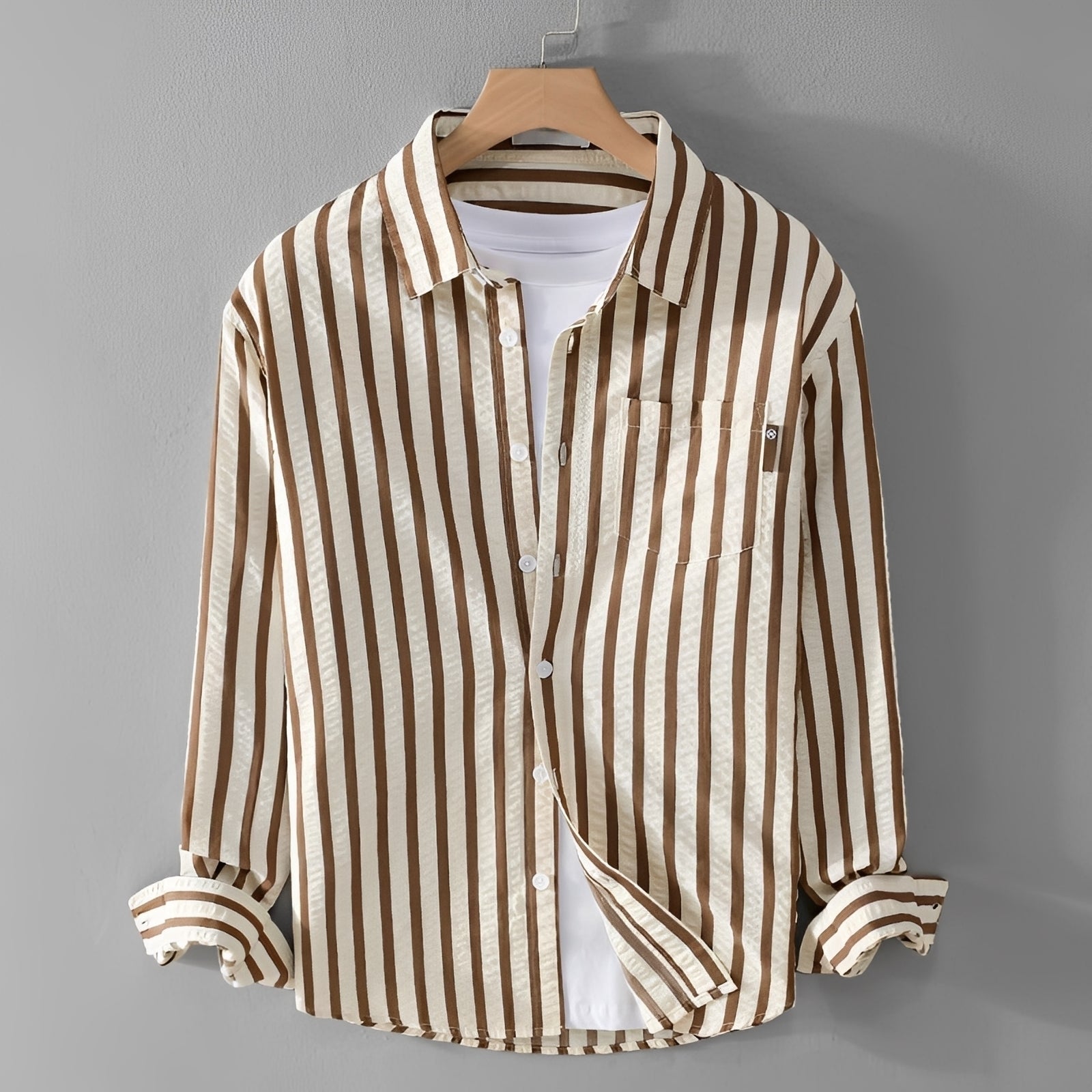 Marvin - Trendy Striped Long Sleeve Shirt