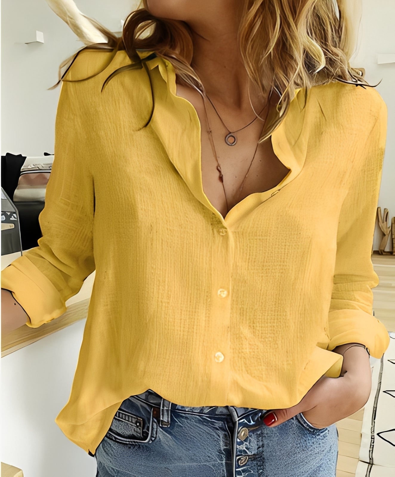 Sandra – Women's long-sleeve shirt – Easygoing and relaxed