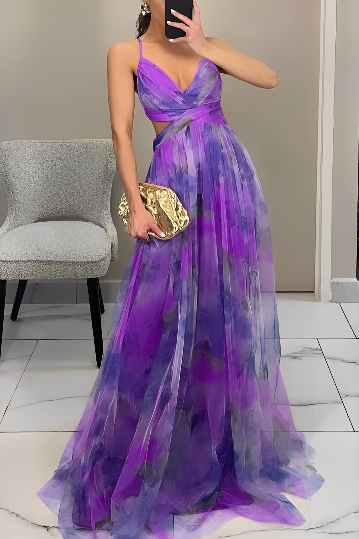 Davina - Trendy A-Line Long Dress