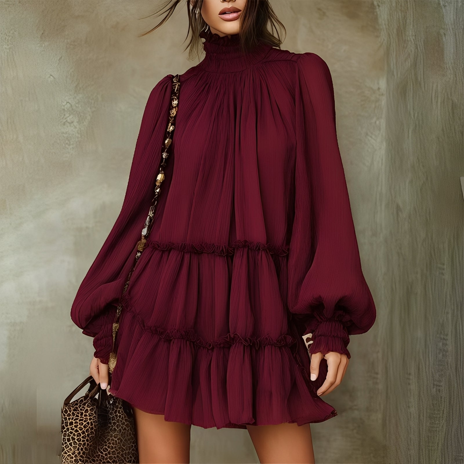 Mayeth - Elegant Ruffled Mini Dress