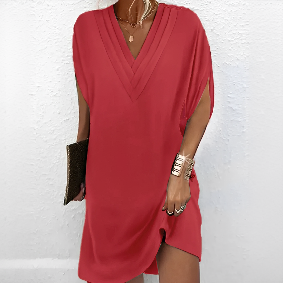 Jazlynn - Dress with Pleats and Broad Sleeves