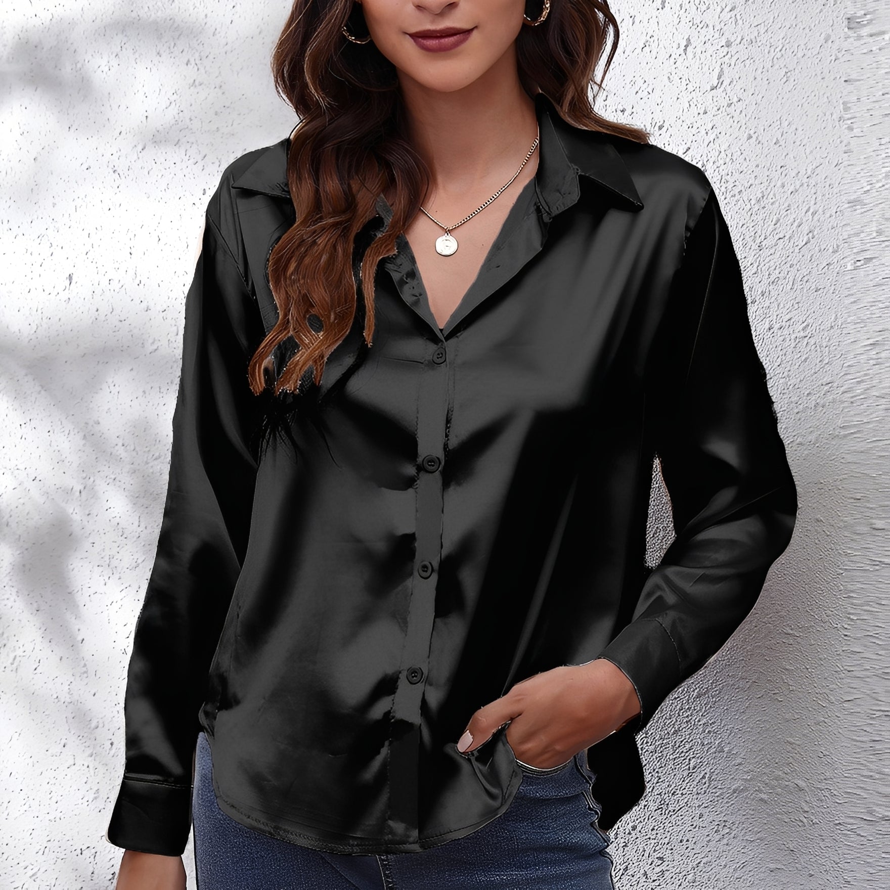 Fannia - Elegant Long-Sleeve Shirt