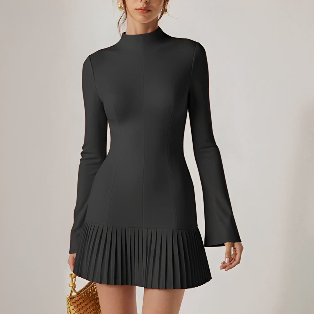 Elva - Stylish Pleated Mini Dress