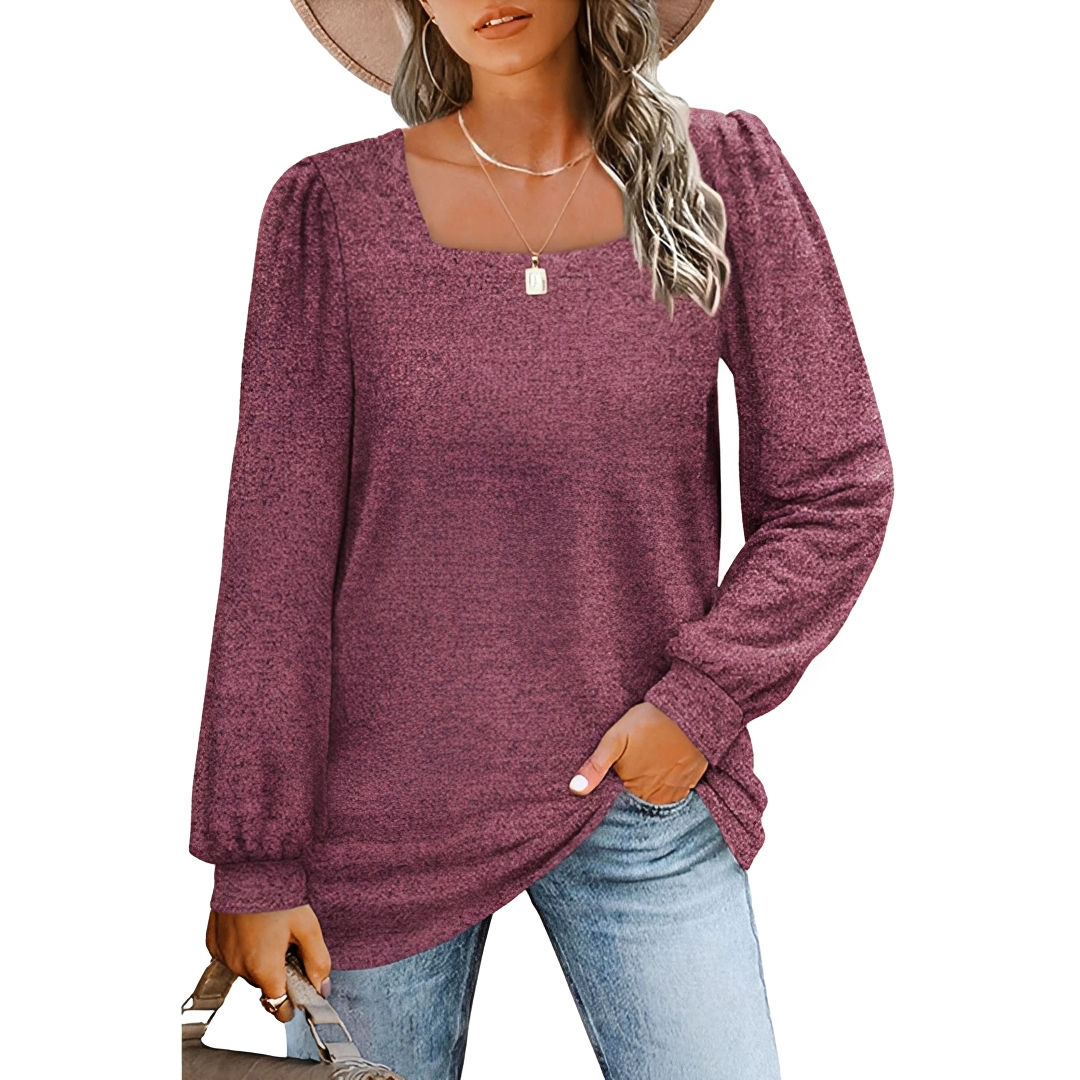 Jaylin - Chic Square Neck Shirt